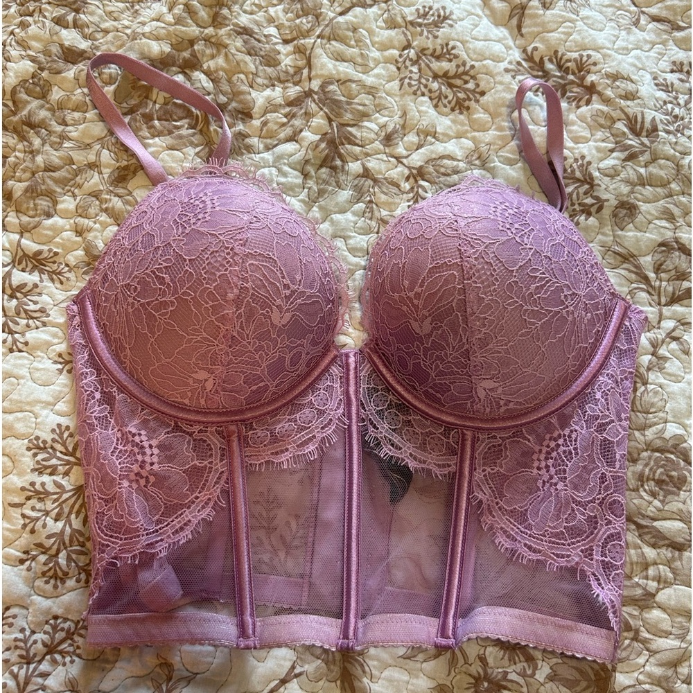 Light Purple Victoria Secret Push-up Corset Top